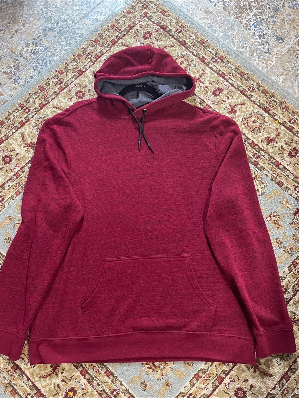 urban pipeline Men's Hooded Pullover - Burgundy Red
